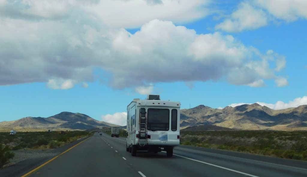 a truck on the road